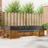 Cumpara ieftin Set de canapele de exterior 7 buc. 7-Locuri Natural si Antracit