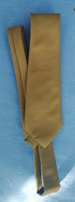 M5 - 10 - Cravata tip militar - culoare kaki - piesa de colectie