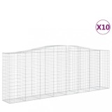 Cumpara ieftin Cosuri gabion arcuite 10 buc, 400x50x140/160cm, fier galvanizat