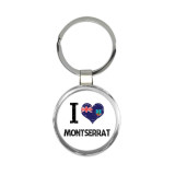 Iubesc Montserrat : Cadou Breloc : Heart Flag Country Crest Montserratian Expat, Generic