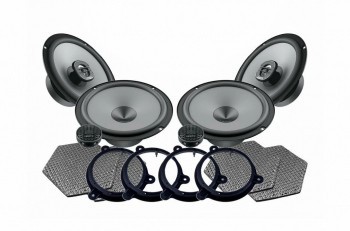 Pachet audio complet fata spate dedicat Dacia Duster 2 (2017 - prezent) cu difuzoare Hertz