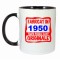 Cana maner negru personalizata Fabricat in 1950 toate piesele sunt originale, INOVATIX&reg;. 330ml