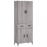 Cumpara ieftin Dulap inalt, gri sonoma, 69,5x34x180 cm, lemn compozit