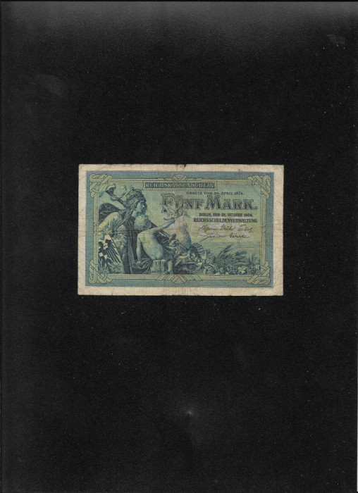 Germania 5 marci mark 1904 seria481375