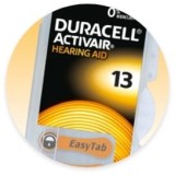 Baterie auditiva DURACELL DA 13 1.45V ActivAir Zinc-Aer blister 6 bucati