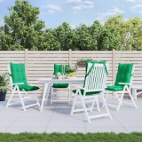 VidaXL Perne scaun cu spătar &icirc;nalt, 4 buc, verde, țesătură Oxford