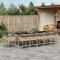 Gossi set mobilier gradina cu perne, 15 piese, bej combinat poliratan