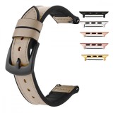 Curea hibrid piele-silicon, compatibila Apple Watch 9|8|7|6|5|4|3|2|1 Series, 41mm|40mm|38mm, Skin Tone