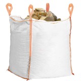 Sac gradina big bag pentru frunze si deseuri vegetale, 420 L, 500 kg, 75x75x75 cm, alb Household NewTrend