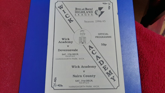 program Wick Academy - Deveronvale