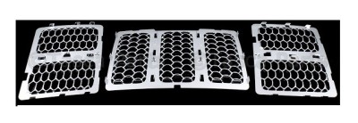 Grila radiator Jeep Grand Cherokee (Wl), 04.2013-, crom, 68143075AB, 34T105-4 Model SUMMIT foto