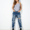 Jeans Missguided cu talie inalta 22YEL30073
