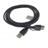 Cablu prelungitor USB 2.0 tata la USB 2.0 mama, Lanberg 41375, lungime 300 cm, negru