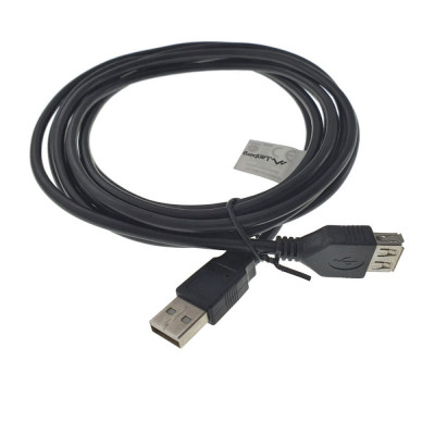 Cablu prelungitor USB 2.0 tata la USB 2.0 mama, Lanberg 41375, lungime 300 cm, negru foto