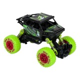 Masinuta interactiva de jucarie, model off road 4x4, verde/negru, 14x9.5x9.5 cm