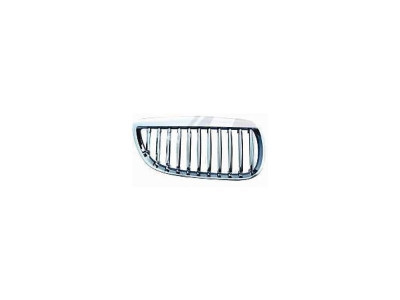 Grila radiator Bmw Seria 3 (E92/93) Coupe/Cabrio, 09.2006-03.2010, dreapta, crom/negru, 51137157276, 204105-2 foto