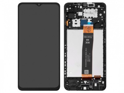 Display Samsung Galaxy A12 A125 Cu Rama Negru foto