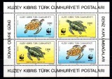 CIPRU - TURC 1992, Fauna - WWF, bloc neuzat, MNH