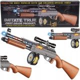 PUȘCĂ DE JUCĂRIE MARE CU EFECTE LUMINOS ȘI SONORE, FUNCȚIONEAZĂ CU BATERII