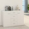 Servanta vidaXL Alba 88x30x65cm PAL, 4 Sertare si 2 Usi, Comoda Depozitare Living