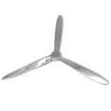 Cumpara ieftin Decoratiune de perete elice din aluminiu, argintiu, 70 cm