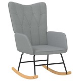 VidaXL Scaun balansoar, gri deschis, material textil
