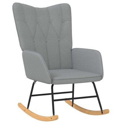 vidaXL Scaun balansoar, gri deschis, material textil foto