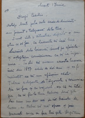 Scrisoare S. Luchian catre Cecilia Vasilescu, transcrisa olograf de Laura Cocea foto