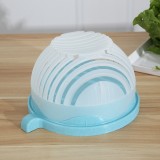 Multifunctional Fruit Salad Bowl Cutter-Color: Green, Flippy