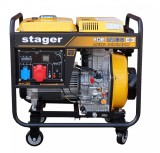 Generator Stager YDE6500E3 open-frame 6.3kVA, 8A, 3000rpm, 400V, diesel, pornire electrica