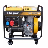Generator Stager YDE6500E3 open-frame 6.3kVA, 8A, 3000rpm, 400V, diesel, pornire electrica