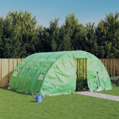 vidaXL Seră cu cadru din oțel, verde, 20 m², 5x4x2,3 m