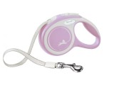 Lesa Flexi New Comfort, Retractabila, cu Banda, marimea XS, 3m/12kg, Roz