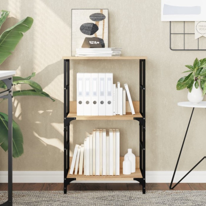 vidaXL Bibliotecă, stejar sonoma, 50x33x82 cm, lemn prelucrat 835265