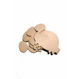 Figurina broasca testoasa din lemn pentru activitati crafts,4 bucati set