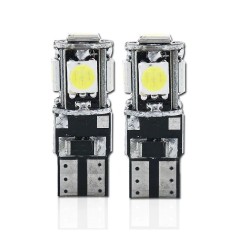 Set 2 x Becuri auto, 5 LED SMD, T10, 10W foto