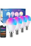 Bec inteligent BP1 AI E14 RGBWW, compatibil cu Alexa și Google Assistant, sincronizare cu muzică, schimbare de culori, pachet de 4 bucăți