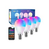 Bec inteligent BP1 AI E14 RGBWW, compatibil cu Alexa și Google Assistant, sincronizare cu muzică, schimbare de culori, pachet de 4 bucăți