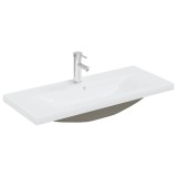 Cumpara ieftin Chiuveta incorporata cu robinet, alb, 91x39x18 cm, ceramica