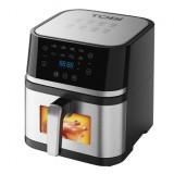 Cumpara ieftin Friteuza cu aer cald TOBI, 12L, 2400W, fereastra transparenta, temperatura reglabila