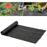 Outsunny Foaie Neagra de Mulci 50x2m pentru Gradina, Sera, Gradina Drenaj