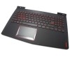 Tastatura Lenovo Neagra 5CB0N00205 cu Palmrest negru iluminata backlit, 5CB0N00298 cu Palmrest negru iluminata