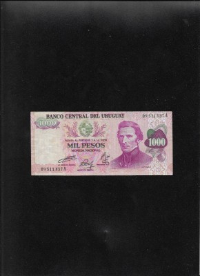 Rar! Uruguay 1000 pesos 1974 seria09511837 foto