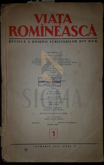 VIATA ROMANEASCA, ianuarie 1957