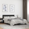 VidaXL Cadru de pat, negru, 140x190 cm, lemn prelucrat și metal 3280167