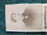 fotografie vechi atelier Grande Photographie Centrale Sig. Schwarz , Bucharest 16 cm x11 cm. Anii 1900 .Distins domn .