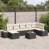 VidaXL Set de canapele pentru grădină 8 pcs Negru 55 x 62 x 69 cm 3360738