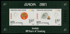 Muntenegru 2007-Europa CEPT,bloc 2 valori,MNH,seria 33644,Mi.HB2 foto