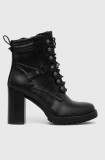 Medicine botine culoarea negru, cu toc drept, izolare usoara