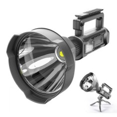 Lanterna profesionala W590, raza 500m, 4 moduri iluminare, trepied, negru, 27 cm foto